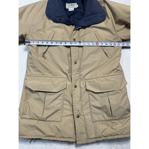 LL Bean VTG Mens M Maine Warden's Parka In Khaki Gore-Tex Thinsulate Made In USA - Picture 9 of 12